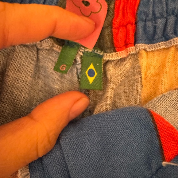 Farm Rio Brazil Colorful Abstract Print Linen Two-Piece Set - Picture 9 of 9